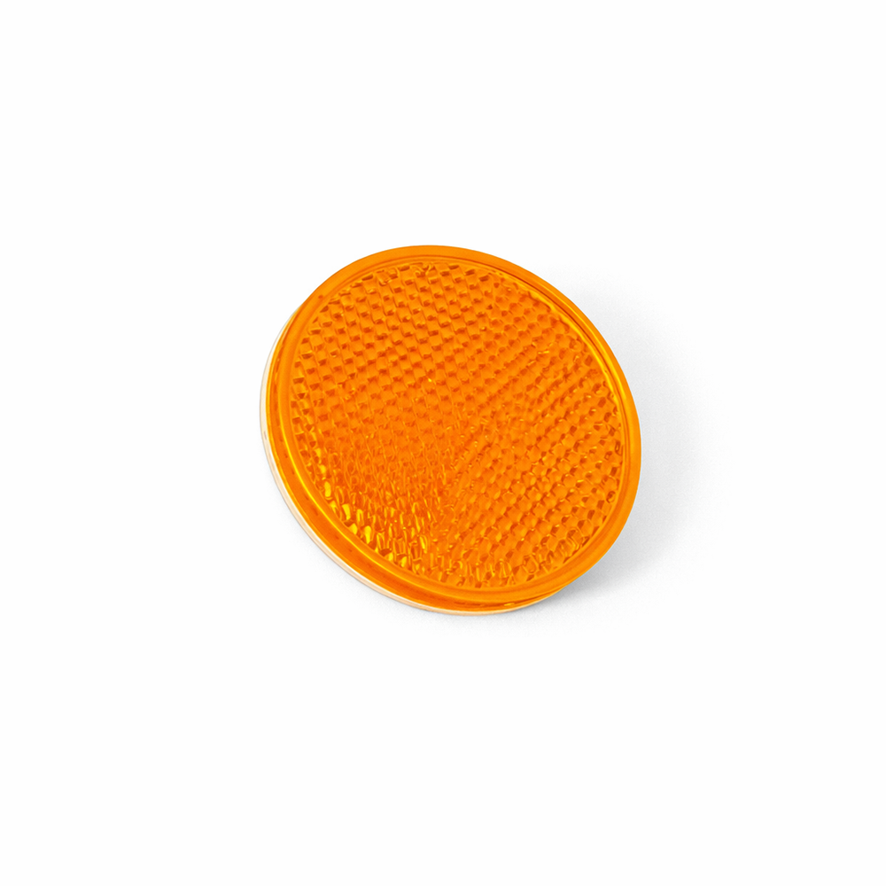 Reflektor / Katzenauge Orange, Ø60mm, selbstklebend
